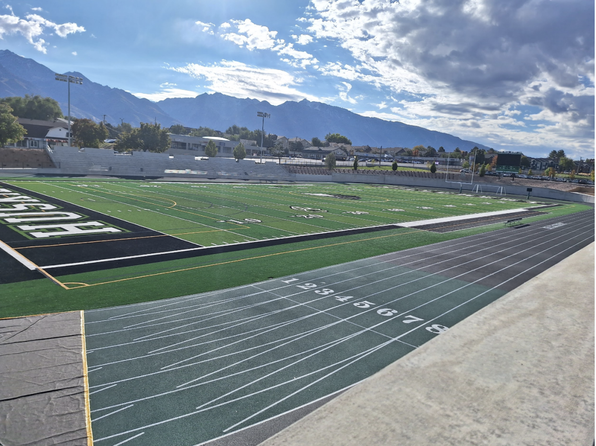 The new football field and track.