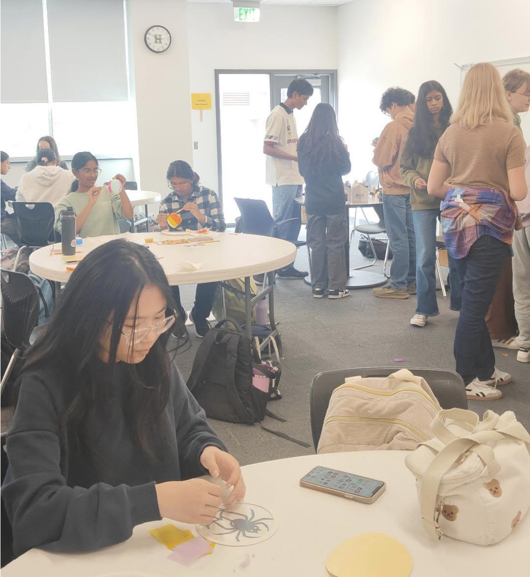 Students work on service project