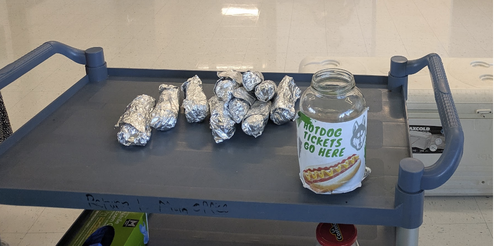 Free hotdogs as prizes for DAWG Wednesday
