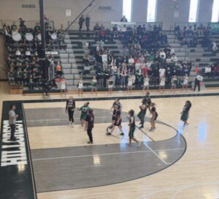 Girls Basketball game in the big gym